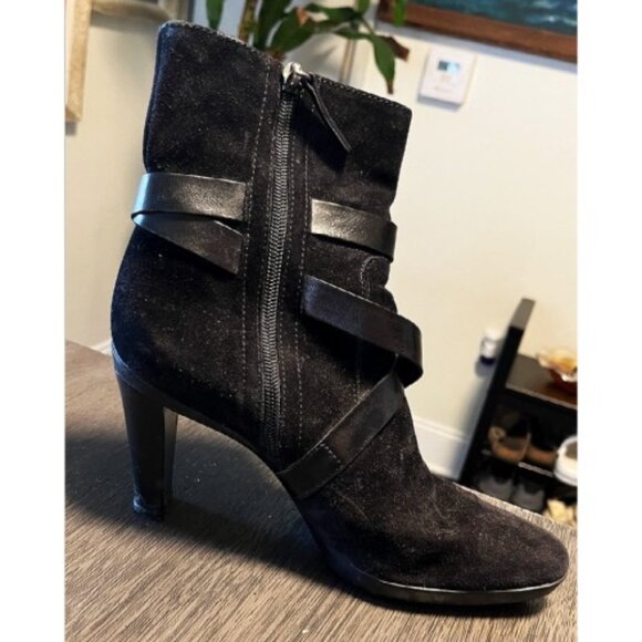 TOD'S STRAP HEELED BOOTS 8 - Picture 3 of 11